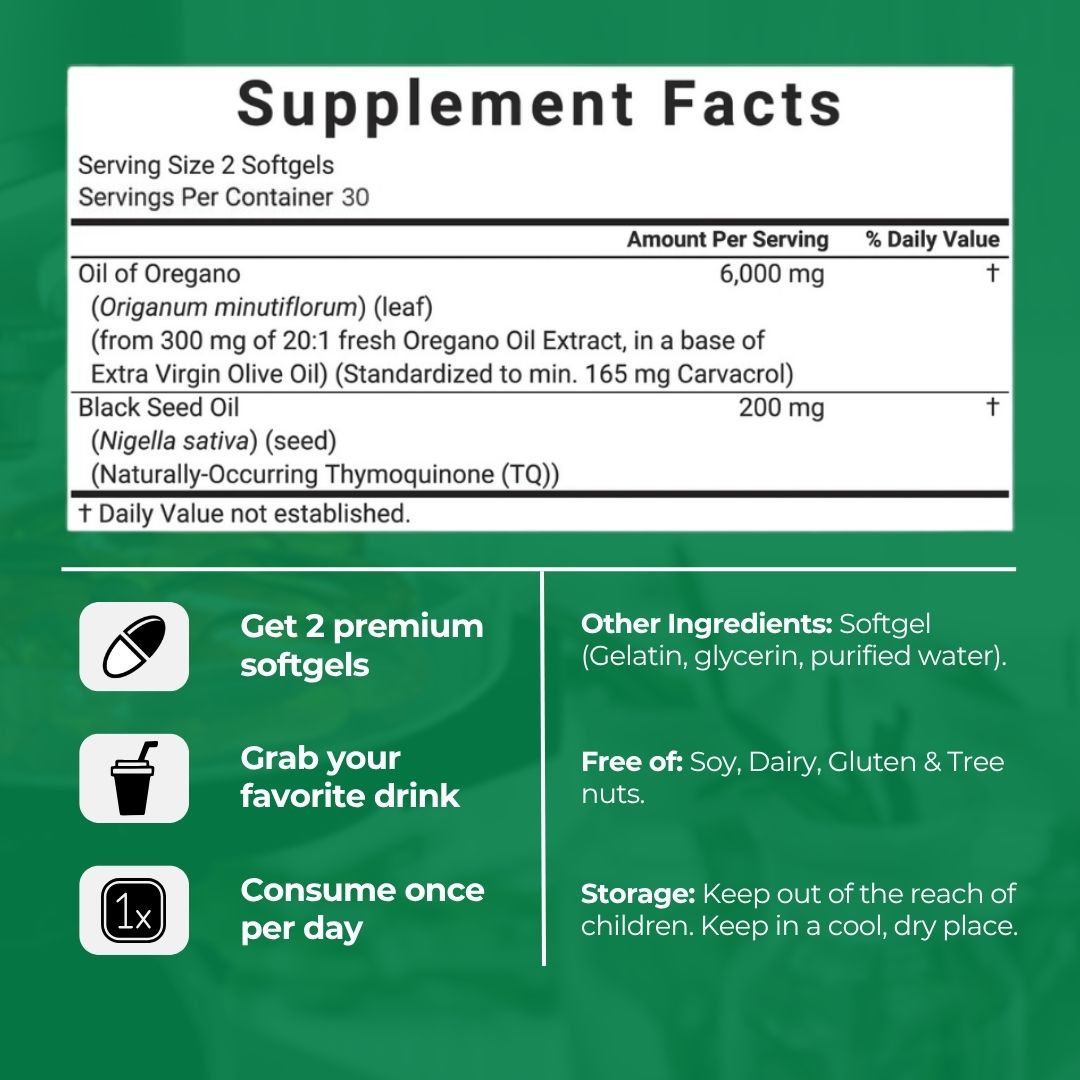 (60 pcs) Microsupplements™ Oil Of Oregano
