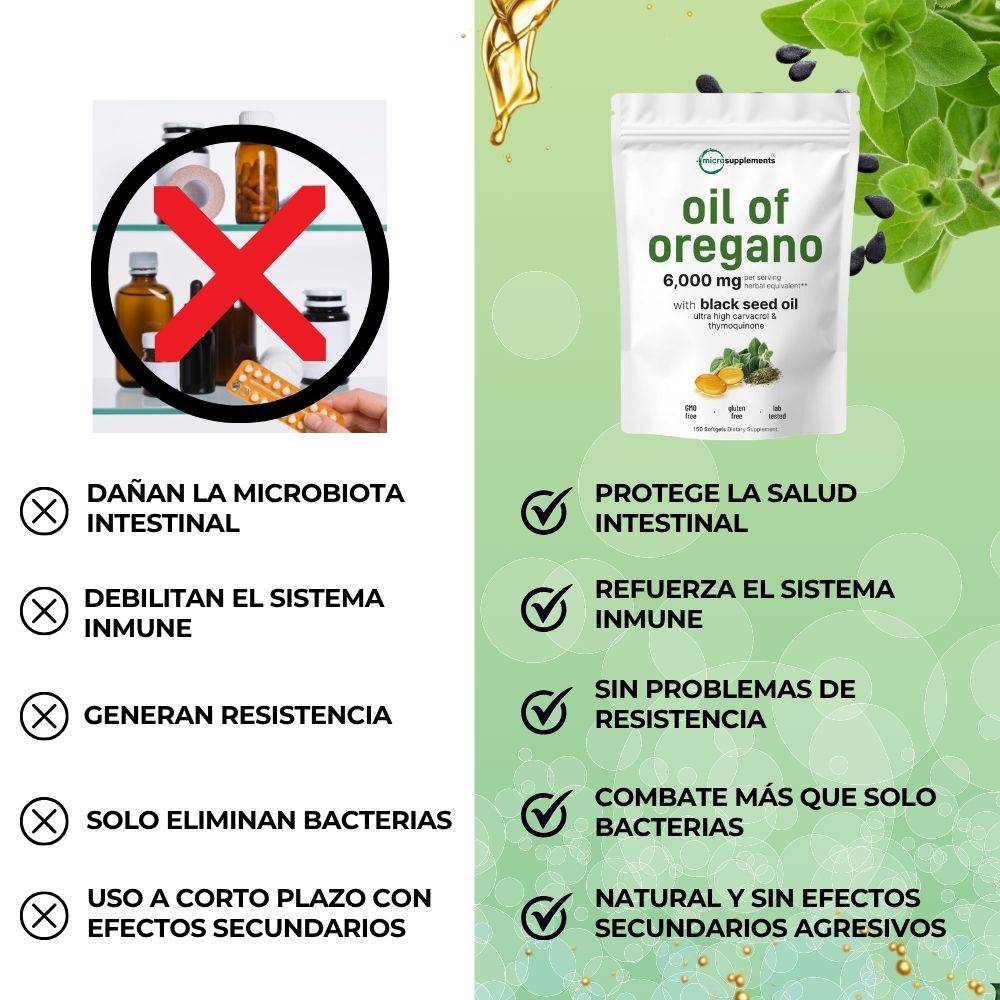 Aceite de Orégano con Aceite de Semilla Negra